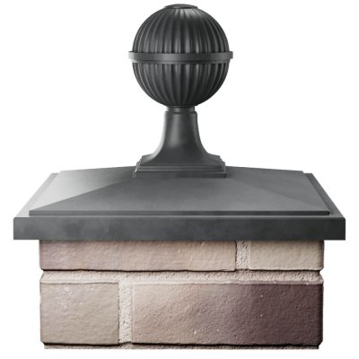 Колпак БонаМоно Серый с шаром на столб 1.5х1.5 кирпича фото 1