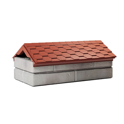 Парапет ZKING EVEREST Красный 300х510х110мм с посадкой на 1 кирпич (200,225,250мм)