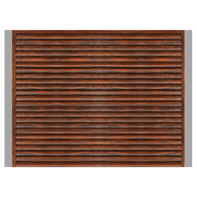 Забор жалюзи ЭКО-Z Темный Дуб 3D Принтек двусторонний с металлическими столбами